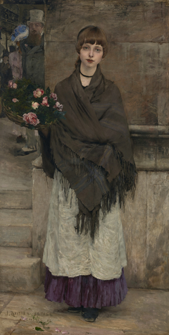 Marchande de fleurs à Londres by Jules Bastien-Lepage