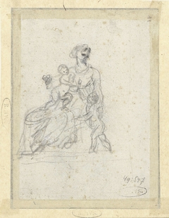 Maria met kind en H. Johannes by Gellée genaamd Le Lorrain Claude