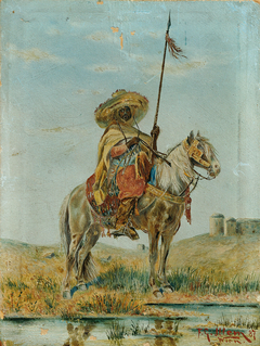 Mexikaner zu Pferd by Franz Josef Georg Illem