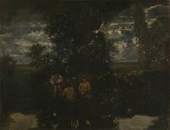 Moonlight: The Bathers by Théodore Rousseau