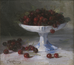 Still life with cherries by Loukas Geralis