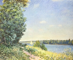 Normandy, The Water Path, Evening at Sahurs by Alfred Sisley