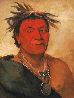 O-ho-páh-sha, Small Whoop, a Distinguished Warrior by George Catlin