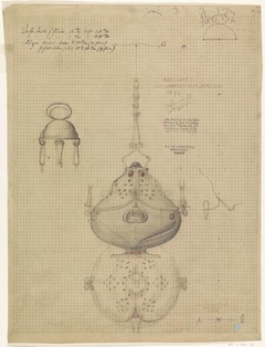 Ontwerp voor een zilveren wierookvat by Mathieu Lauweriks