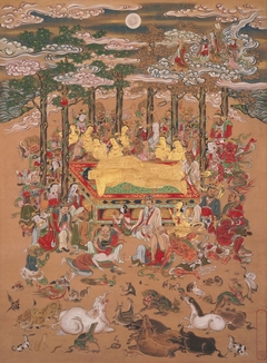 Parinirvana of Sakyamuni, the Historical Buddha by Hanabusa Itchō