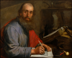 Paulus aan zijn schrijftafel by Jacob Gerritsz Cuyp