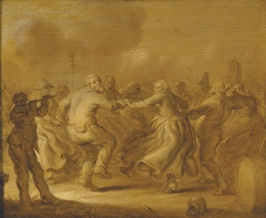 Peasants Dancing by Adriaen van de Venne