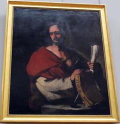 Philosopher Holding a Book and a Roll of Paper by Luca Giordano