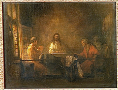 Pilgrims at Emmaus by Rembrandt