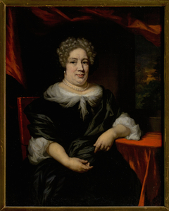 Portrait of a fat lady (Petronella Dunois Groenendijk?) by Nicolaes Maes