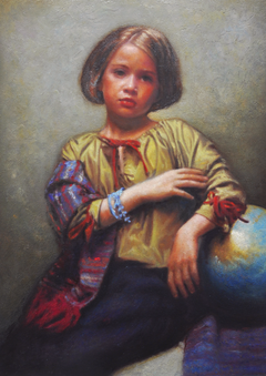 "Portrait of a little girl" by Οδυσσέας Οικονόμου