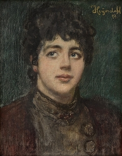 Portrait of a woman by Hans Heyerdahl