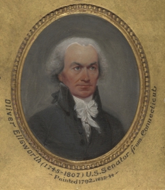 Portrait of Connecticut lawyer and politician Oliver Ellsworth. by John Trumbull