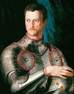 Portrait of Cosimo I dei Medici in armour. by Agnolo Bronzino