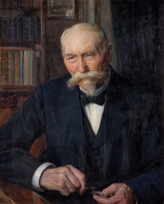 Portrait of founding physicist Kiær by Knud Larsen