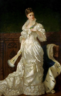 Portrait of Józefina Amszyńska née Guzowska. by Władysław Bakałowicz