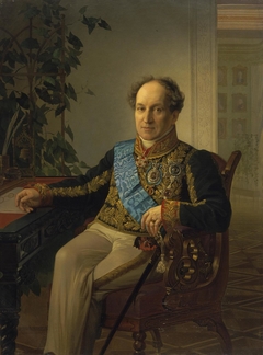 "Portrait of Prince A.N. Golitsyn" ( the fragmented copy of the portrait by K.P. Bryullov) by Georg von Bothmann