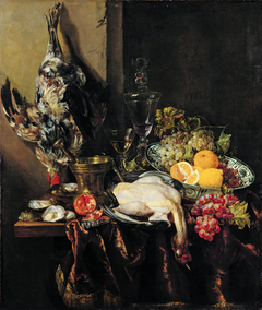 Pronkstillleven with Fruit and Fowl by Abraham van Beijeren