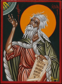 Prophet Elias - Egg tempera on wood by Spiros Tseronis