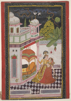 Ragini Desi Megh, an illustration from a Ragamala serie by anonymous painter