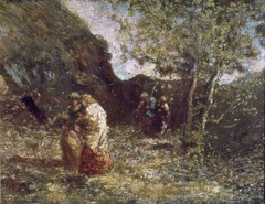 Returning from the Fields by Adolphe Joseph Thomas Monticelli