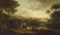 River Landscape with the Finding of Moses by Francesco Zuccarelli