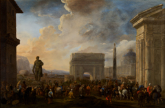 Roman landscape by Jacob van der Ulft