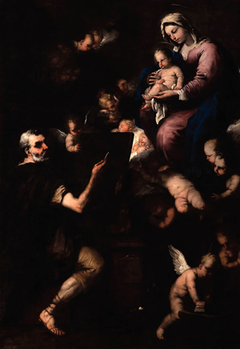 Saint Luke paints the Virgin by Luca Giordano