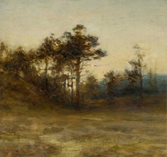 Scots Pines, Sunset by Joseph Farquharson