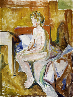 Seated Nude on the Edge of the Bed by Edvard Munch