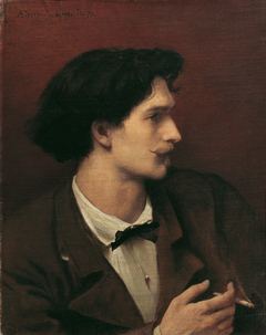 Selbstbildnis mit Zigarette by Anselm Feuerbach