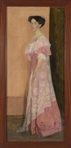 Society in the Restaurant. Revers: Study of a Lady in Pink by Nicolas Millioti