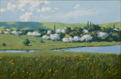 Spring Landscape with a Pond by Stanisław Witkiewicz