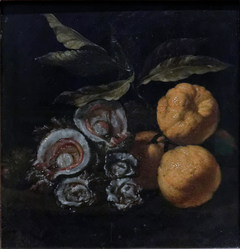 Still-Life with Oysters and Quinces by Giuseppe Recco