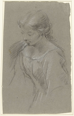 Studie van een jong meisje by Unknown Artist