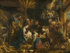 The adoration of the shepherds (Luke 2:8-20) by Jacob Jordaens