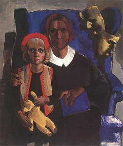 The Artist's Wife and Daughter by Vilmos Aba-Novák