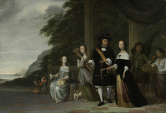 The Batavian Senior Merchant Pieter Cnoll and his Family by Jacob Jansz Coeman