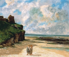 The Beach at Saint-Aubin-sur-Mer by Gustave Courbet