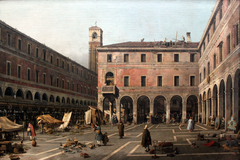 The Campo di Rialto by Canaletto