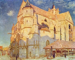 The Church in Moret (full sunlight) by Alfred Sisley