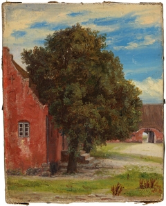 The Courtyard of the Boller Manor, Jutland, Denmark by Thorald Læssøe