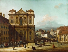 The Freyung in Vienna, from the North-West by Bernardo Bellotto