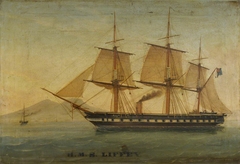 The frigate HMS Liffey by Tommaso de Simone