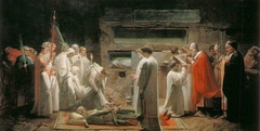 The Martyrs in the catacombs by Eugène Lenepveu