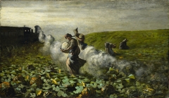 The Pumpkin Harvest by Giovanni Segantini