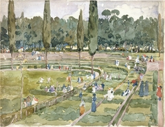 The Race Track (Piazza Siena, Borghese Gardens, Rome) by Maurice Prendergast