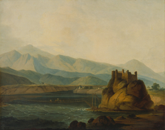 The Rope Bridge at Serinagur by Thomas Daniell