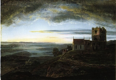 The ruined Church at Avaldsnes at Karmøy by Johan Christian Dahl