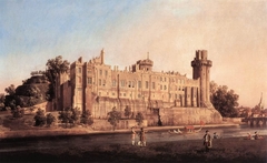 The South Façade of Warwick Castle by Canaletto